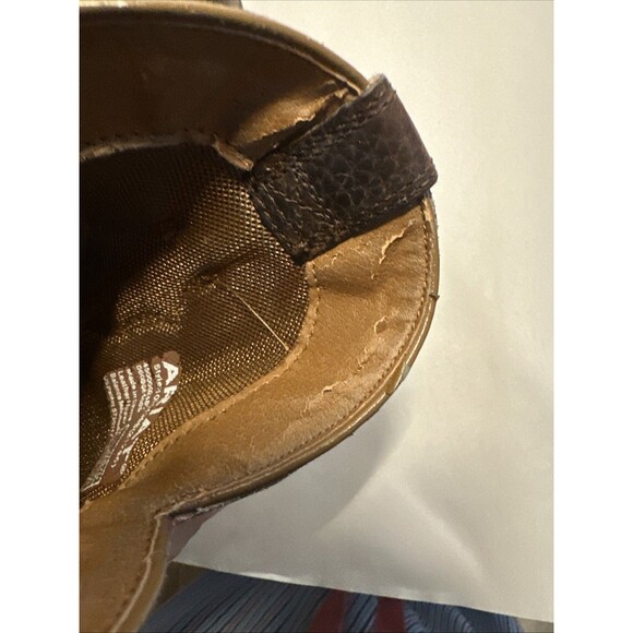 Pre-owned ARIAT Boots Women Brown Oiled Leather Dixie 21286 Cowboy Rowdy 7B - Picture 8 of 9